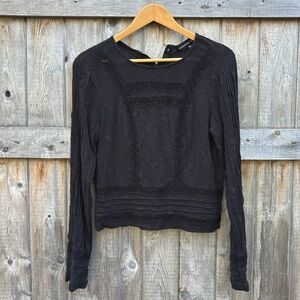 Carmen Crochet Trimmed Embroidered Blouse